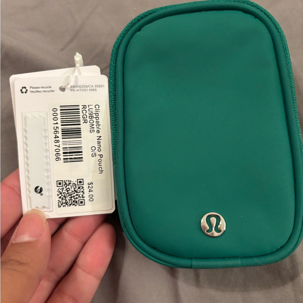 lululemon athletica Green Clipable Name Pouch